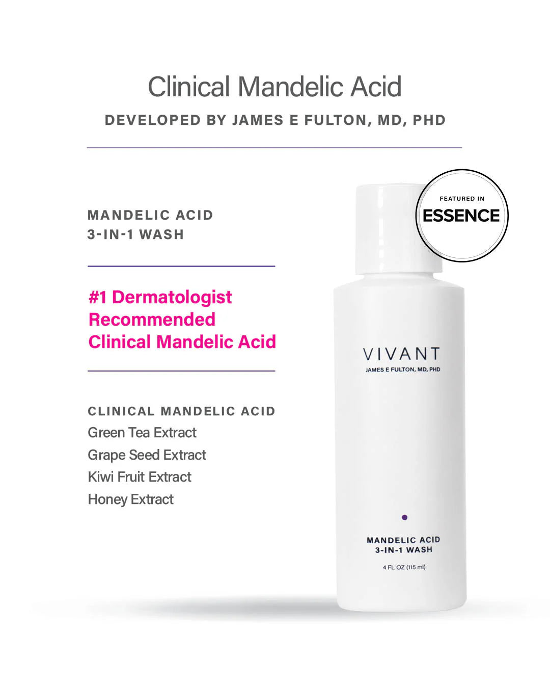 Vivant MANDELIC ACID 3-IN-1 WASH